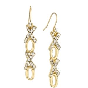 Holiday Lane Gold-Tone Pave Xoxo Drop Earrings